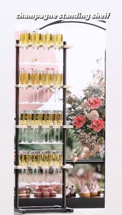 $40 champagne glass stand for events