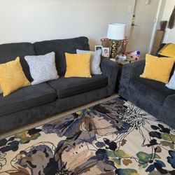 Ashley Furniture Living Room Set – Sofa, Loveseat & 3-Piece Table Set