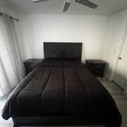 Queen Bed Frame with Mattress
