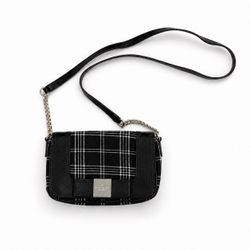 Kate Spade New York Black & White Plaid Crossbody Bag