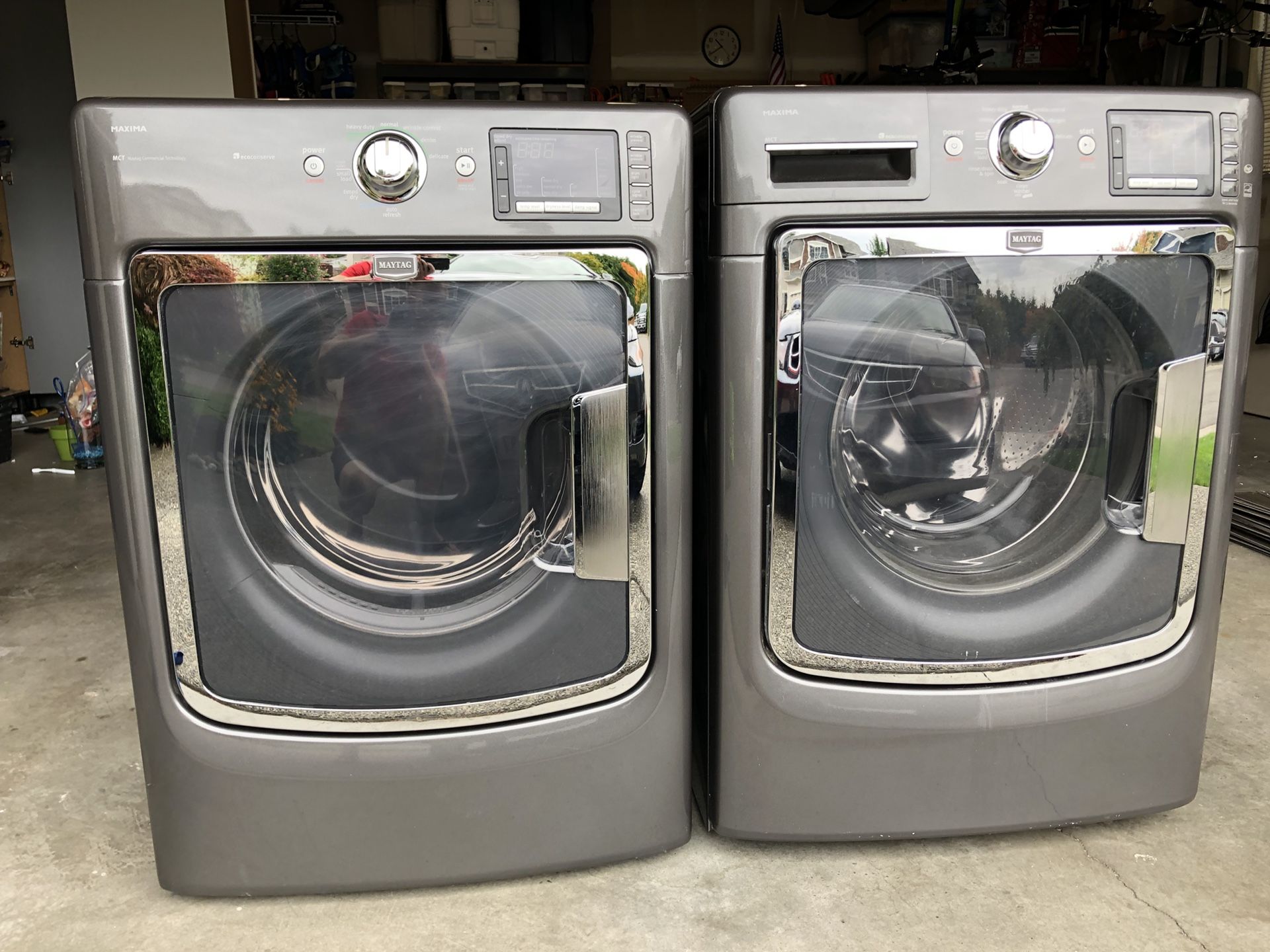 Maytag Maxima Front Load Washer & Electric Steam Dryer for Sale in