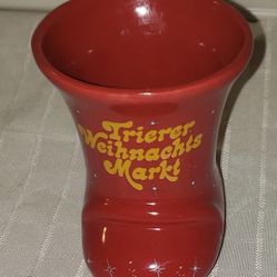 Rare Red Vintage German Trierer Weihnachts Markt Christmas/Holiday Boot Mug