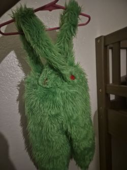 Grinch Fluffy Overalls