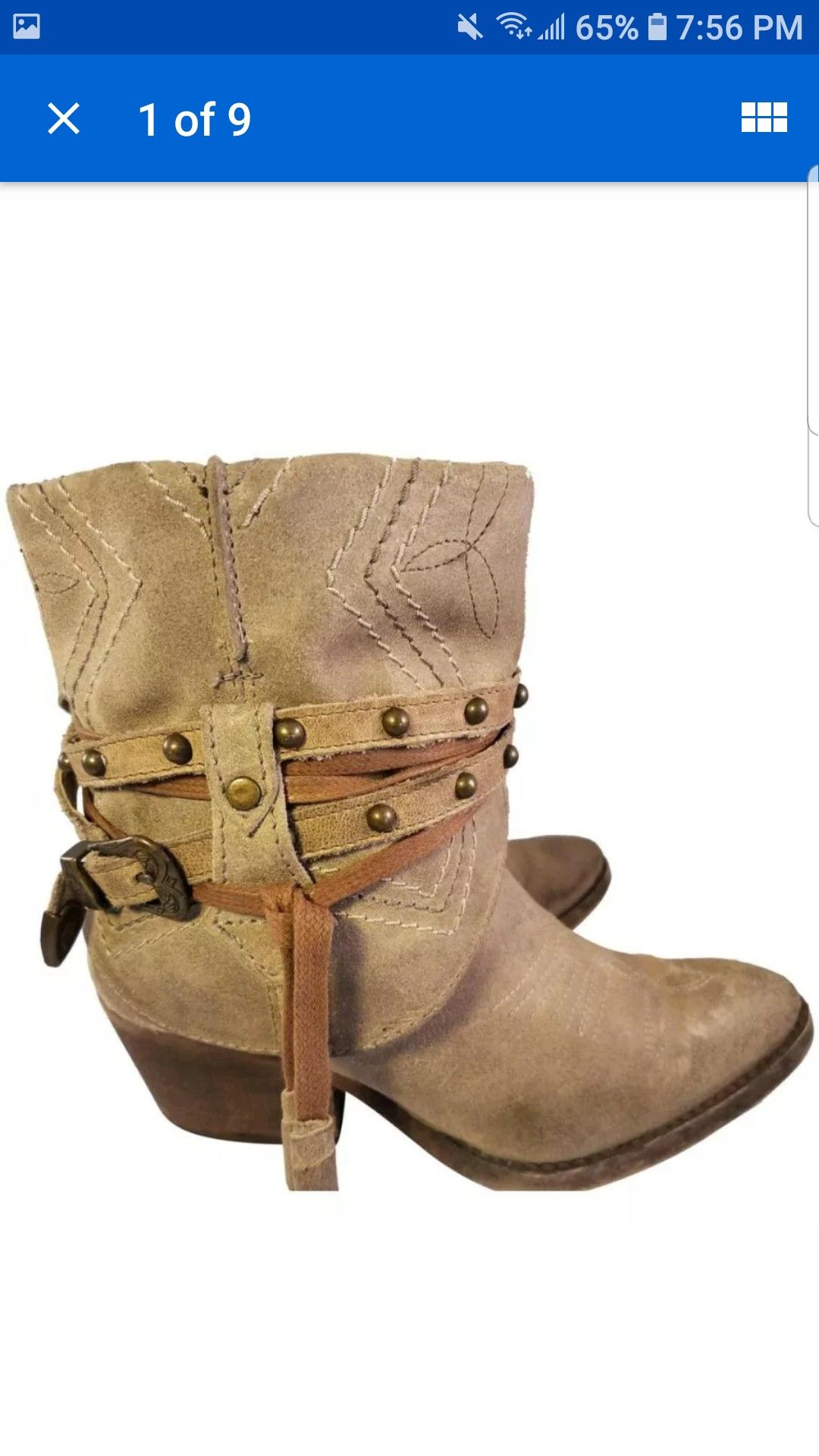 Steve madden genuine leather beige boots size