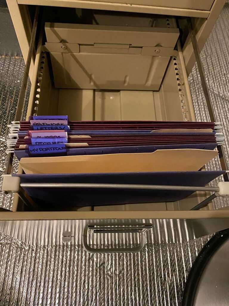Putty / Beige Almond Metal Vertical 4-Drawer Letter-Size Locking File Cabinet W/ Key and Folders