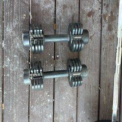 Adjustable dumbbells 5 to 25 pounds