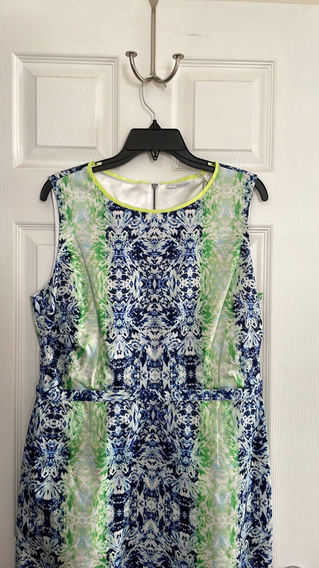 Tahari - Blue & Green Dress - Size 14