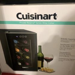 Cuisinart Private Reserve 8-Bottle Wine Cooler Black - New