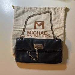 Black Leather Michael Kors Purse