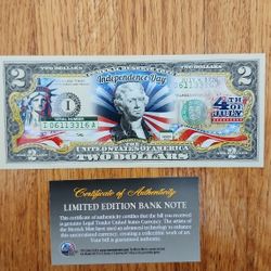 $2 NOTE COLORIZED OVERPRINT