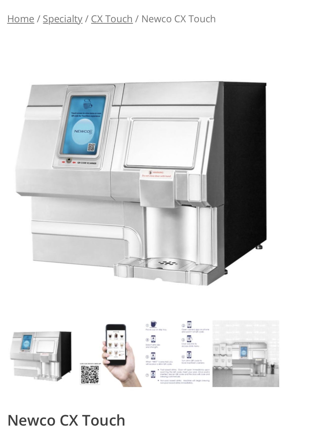 Newco 783334 CX Touch Pod and Solubles Coffee Brewer