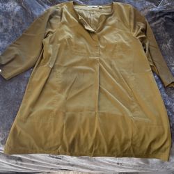 Joan Rivers Khaki Green Tunic An Extra Large