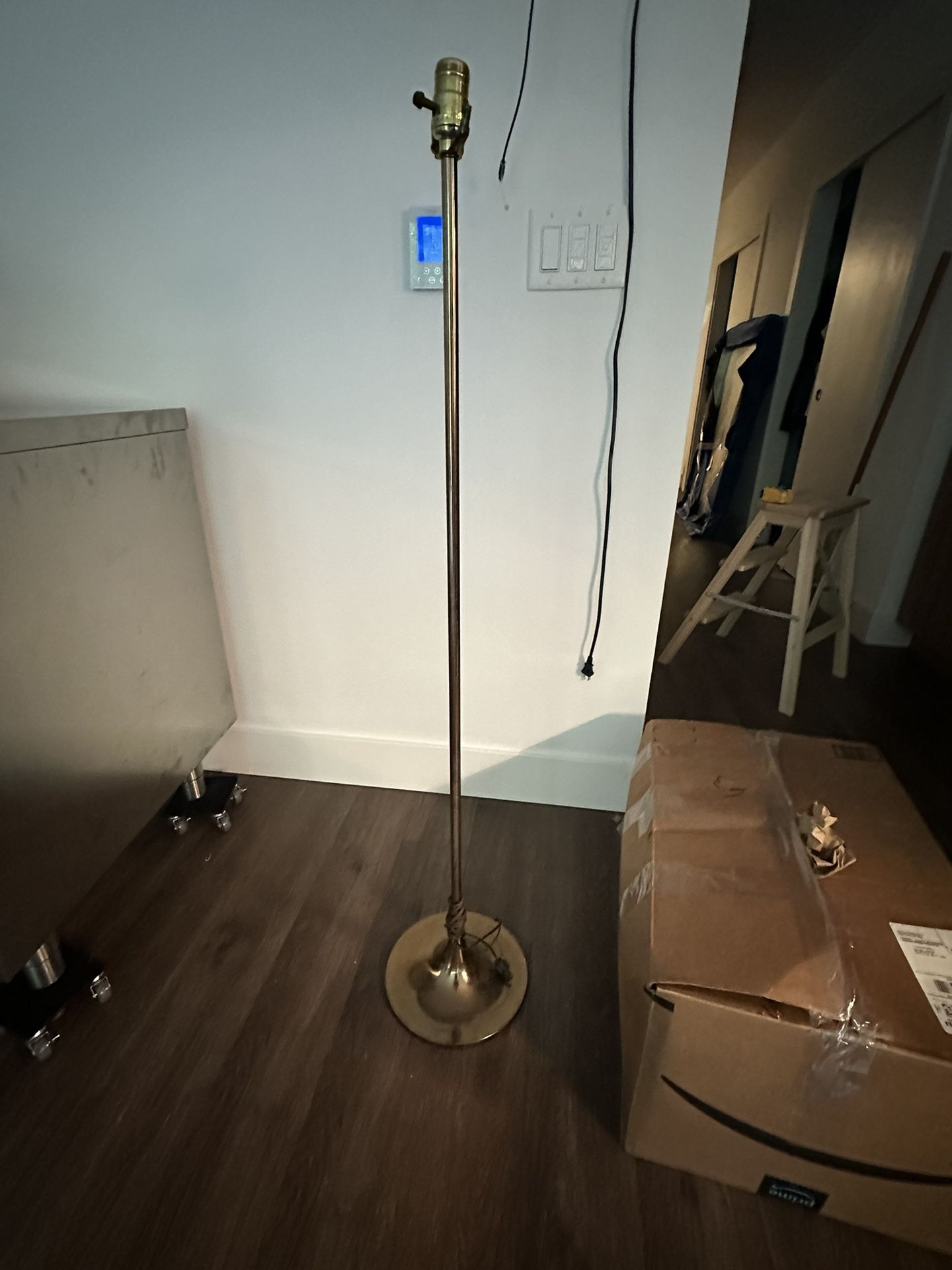 Laurel Rose Gold Midcentury Lamp