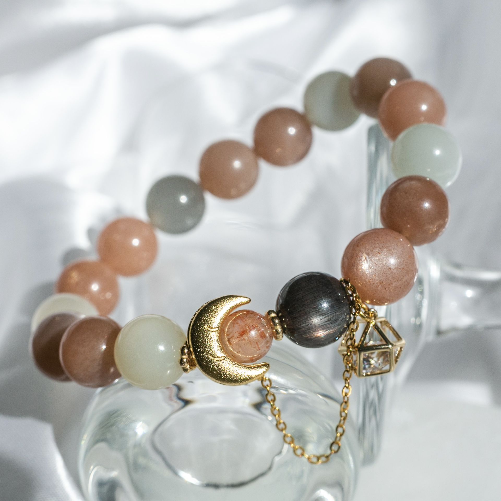 Natural Assorted Moonstone Bracelet