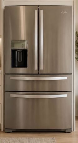 Whirlpool Stainless Steel French Door Refrigerator – Works Perfectly