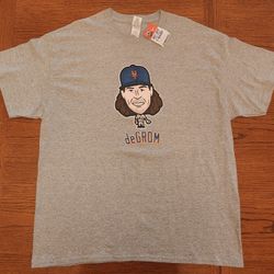 NEW YORK METS JACOB DEGROM BOBBLEHEAD SHIRT, SGA, XL, NWT