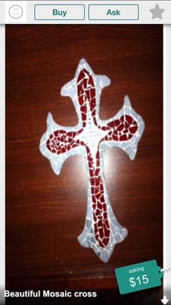 Mosaic cross- 9 inch