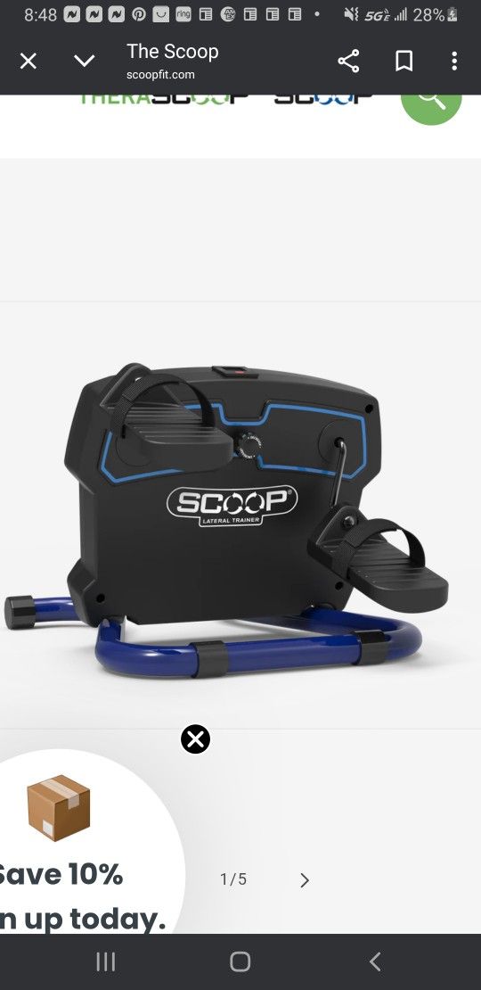 SCOOP Lateral Trainer Compact, Lightweight, Under Desk Lateral Motion Exerciser at Home Fitness for Knees, HIPS and Lower Back. Improves Strength, Bal