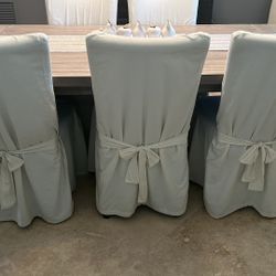 5 Covered Parson Chairs