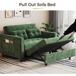 Green Pull Out Love Seat
