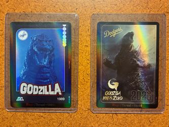 Dodgers x Godzilla Trading Cards Set of 2