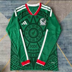 Soccer Mexico jersey Mundial green New Jersey  long sleeve player version sleeve long sleeve Women’s size 2025 Futbol manga larga manga corta Mujeres 