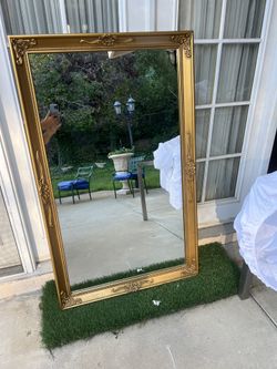 Heavy Gold Mirror 64” X 40” For $150 