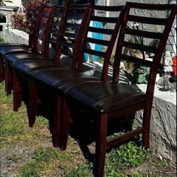 6 Solid Wood Dining Chairs