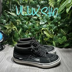 Skate Sk8 Mid Black VANS Pro Shoes Black Suede Men’s Size 11