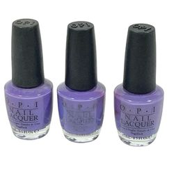 OPI Nail Lacquer Lost My Bikini in Molokini Purple Cream Polish 3pc Lot 0.5oz