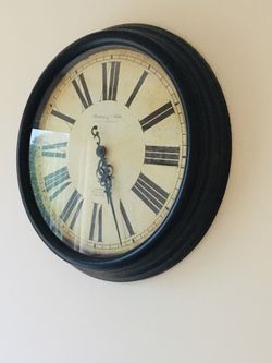 large wooden antique clock