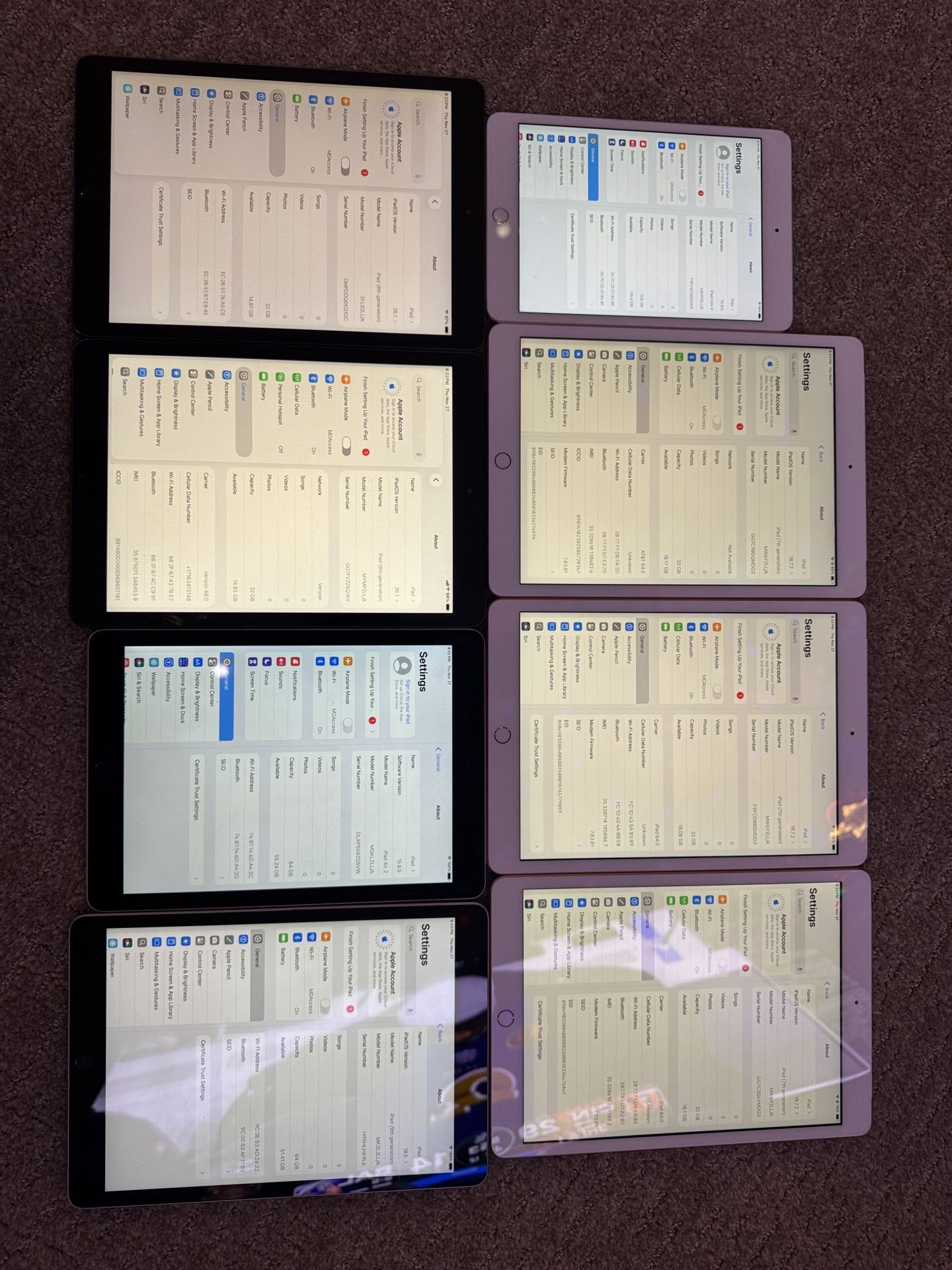 Selling 8 iPads package deal