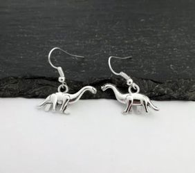 Brontosaurus dinosaur earrings