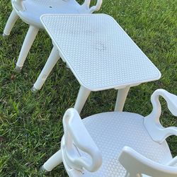 Good plastic patio set