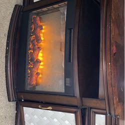 Electric Fireplace With Storage
