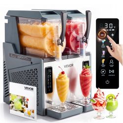 VEVOR Slushie Machine, 4L/135oz x 2 Tank Slushy Machine for Home, No Ice Needed Frozen Drink Maker, Margarita Maker with Self-Cleaning, for Frozen Mar