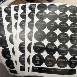 Spice Jar Labels