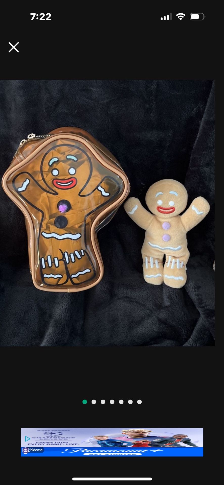 Shrek GINGY makeup/pencil Bag -GINGY Beanie Sold Separate