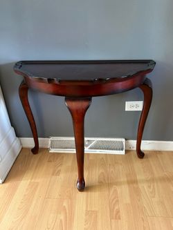 Half Circle Brown Table