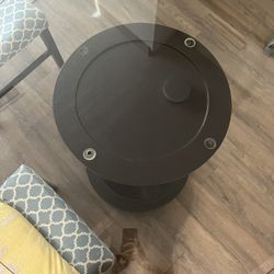 Wooden Glass Top Dining Room Table 