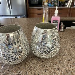 Mosaic candle Or Plant Holders