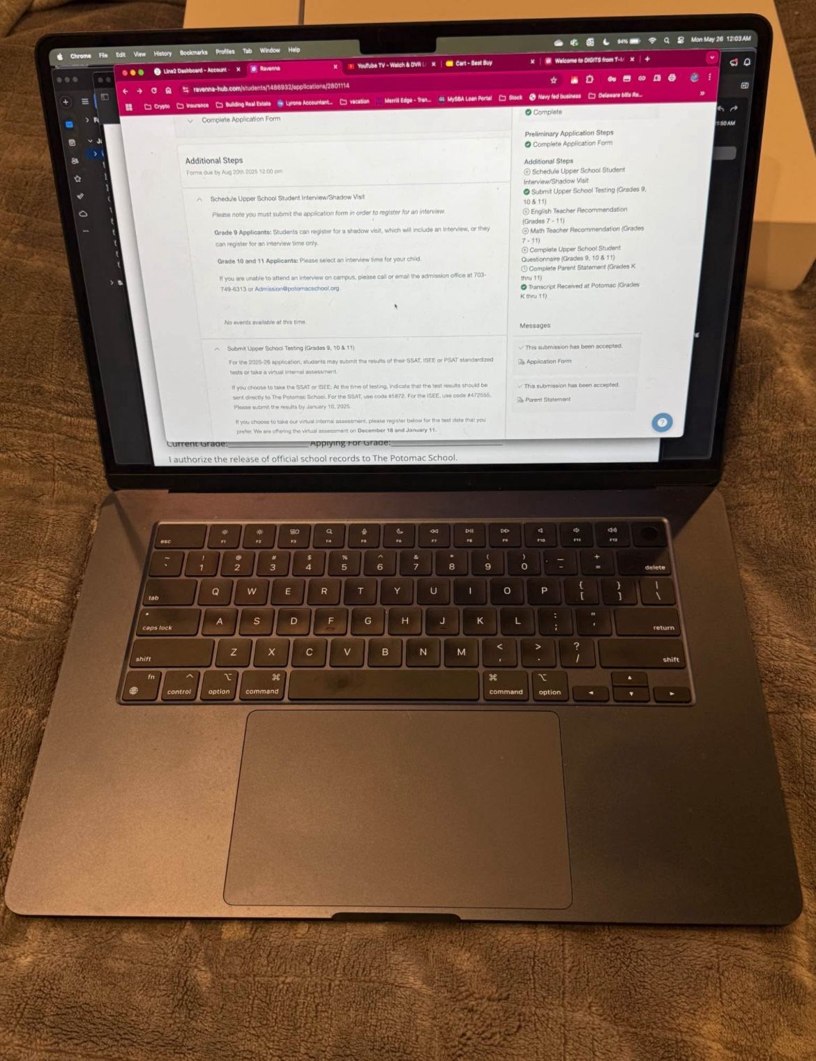 MacBook Air 15-inch 2024 M3 / 16GB RAM / 512GB SSD / 10-Core GPU / Midnight