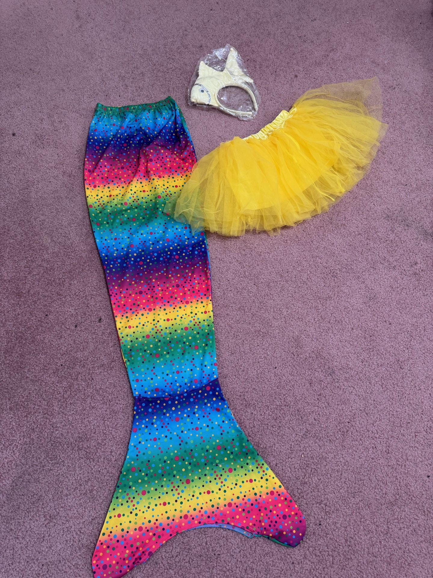 New 5 6 small kids costume Girls Tutu Mermaid Tail Skirt Costume