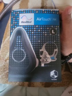 ResMed AirTouch F20 Full Face CPAP Mask Foam Cushion And Large Frame System With No Standard Head Gear