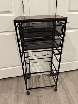 5-Tier Rolling File Cart - Excellent Condition