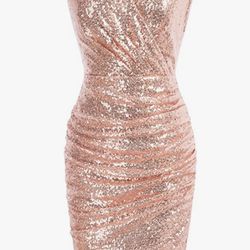 Pink Sequence dress - Plus Size