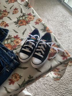 Size 12 Kids Converse Multi Colored Tongue 