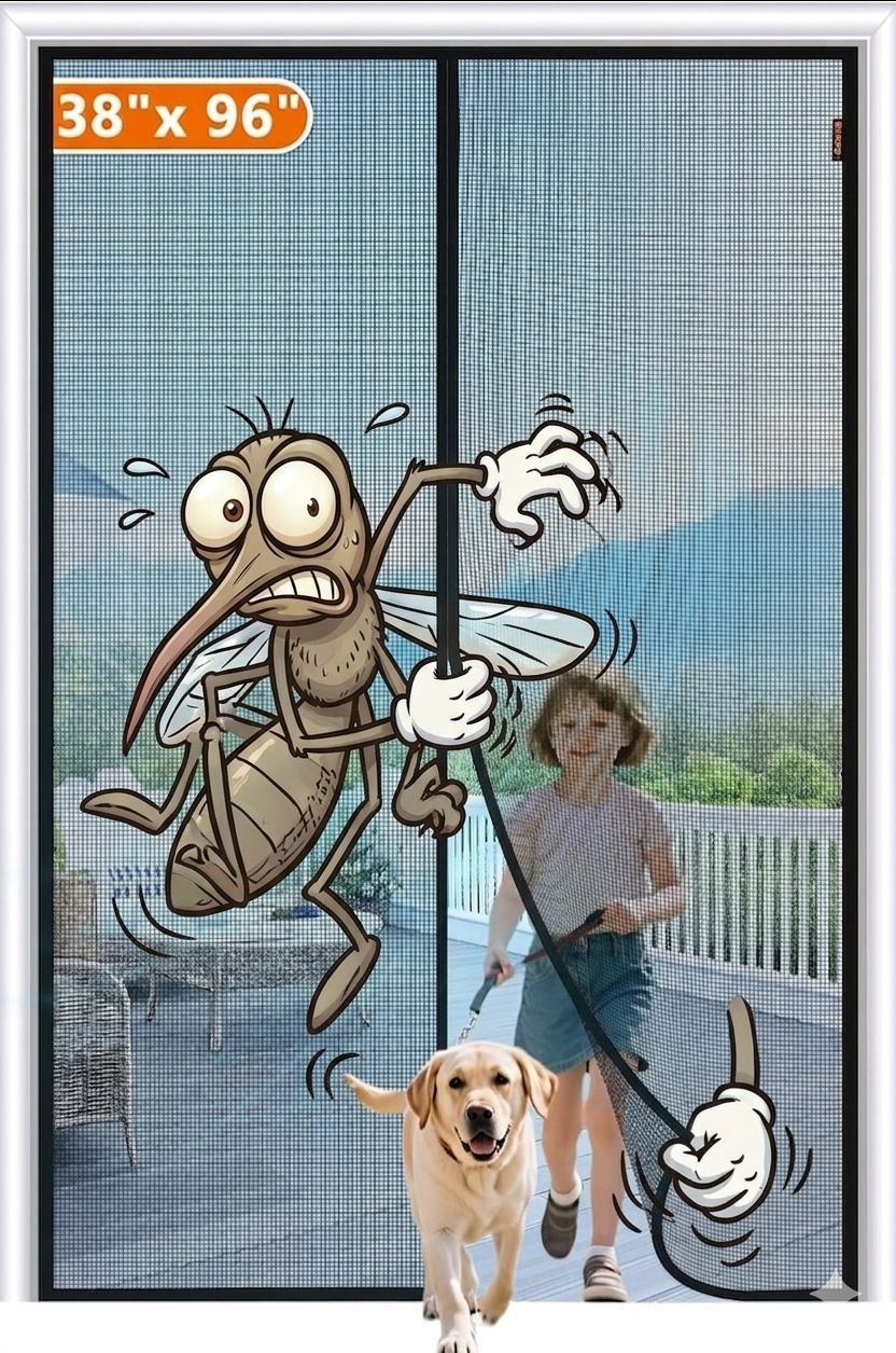 Magnetic screen door