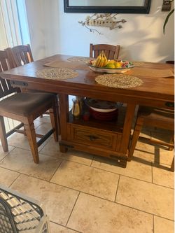 Dining table 100% wood — regular price over $1,000.