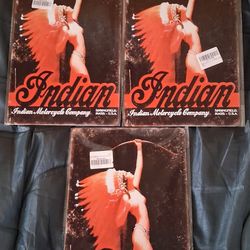 Tin Indian motorcycle wall hanger